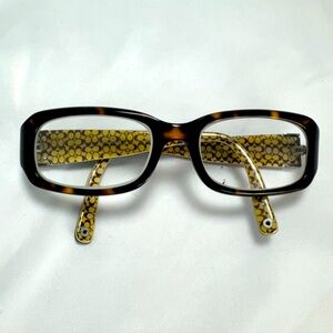 Coach Brown and Yellow Patterned Glasses